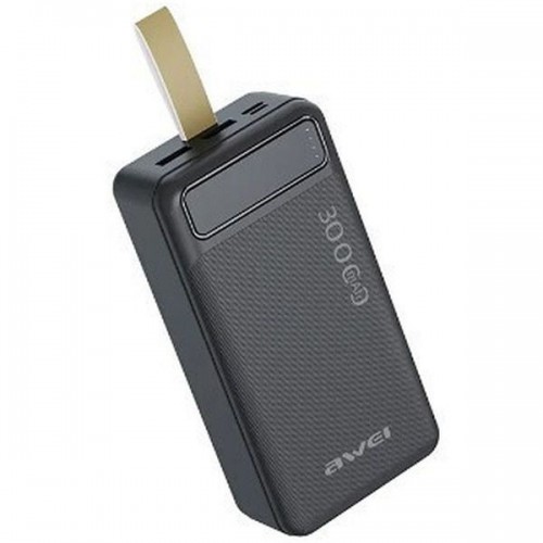 Power Bank 30000mAh με 2 Θύρες USB-A και Θύρα USB-C Μαύρο Awei P7K