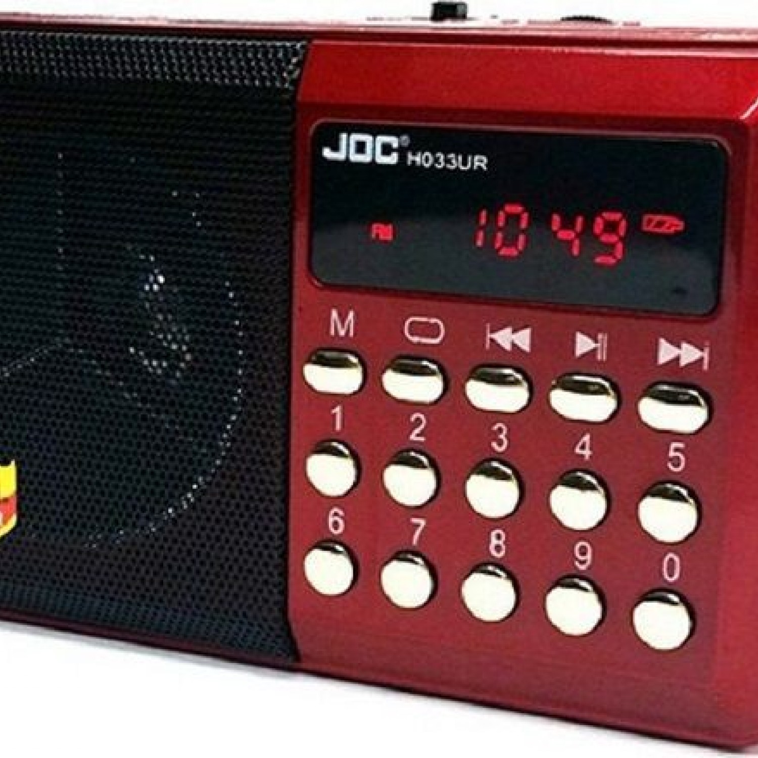 Ραδιοφωνάκι Επαναφορτιζόμενο με USB Κόκκινο Red JOC H011