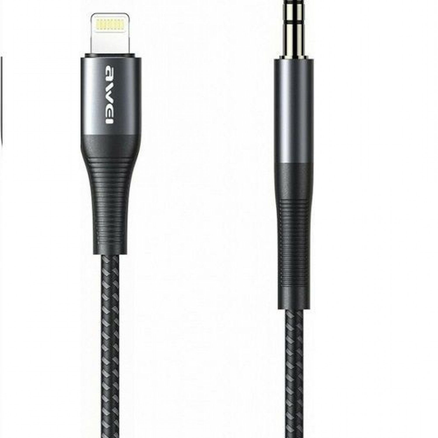 Lightning Καλώδιο to Jack 3.5mm male 1m (Μαύρο) AWEI CL-116L