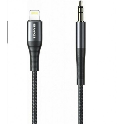 Lightning Καλώδιο to Jack 3.5mm male 1m (Μαύρο) AWEI CL-116L