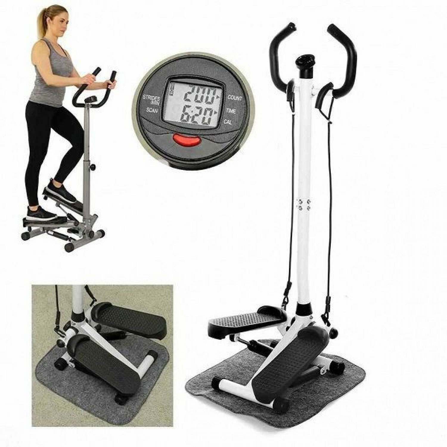 Mini Stepper με Λάστιχα Εκγύμνασης