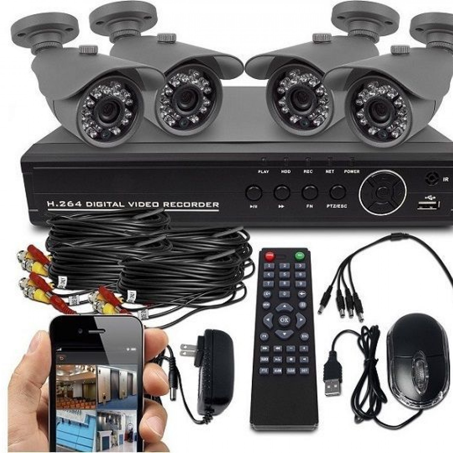 CCTV GSM Σύστημα με 4 Κάμερες Ενσύρματες