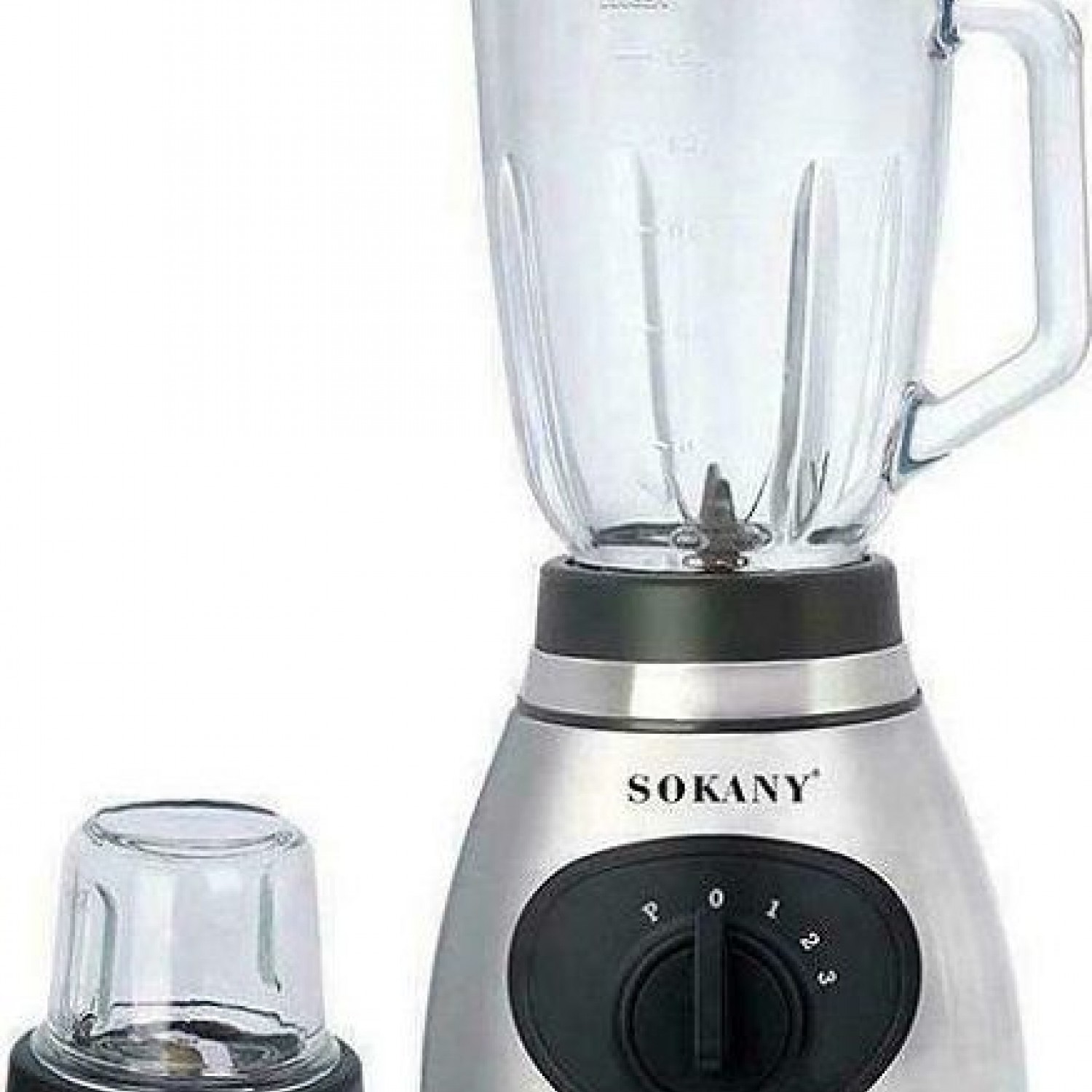 Μπλέντερ για Smoothies με Γυάλινη Κανάτα 1.5lt 400W Γκρι SK-148S Sokany