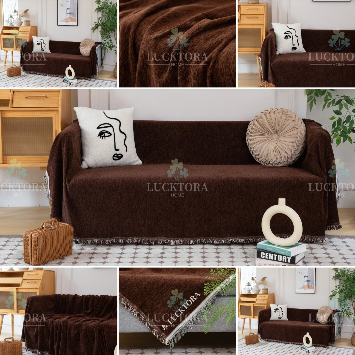 Chenille Ριχτάρι Καναπέ - C12-4 180X320CM