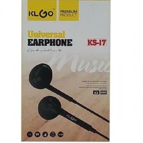 Handsfree με Βύσμα In-ear 3.5mm Μαύρο KLGO KS-17