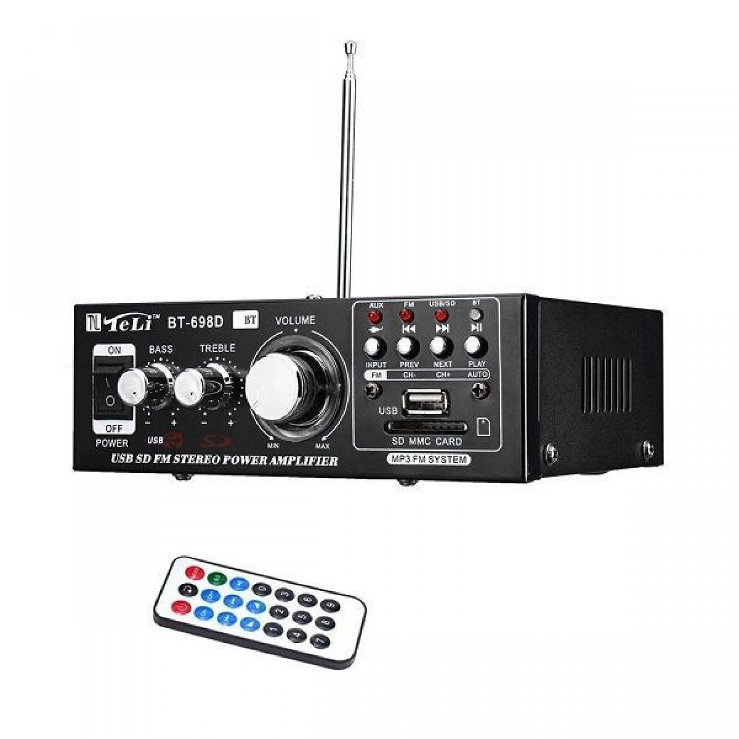 Ενισχυτής Hi-Fi Stereo Ολοκληρωμένος BT-698D Μαύρος