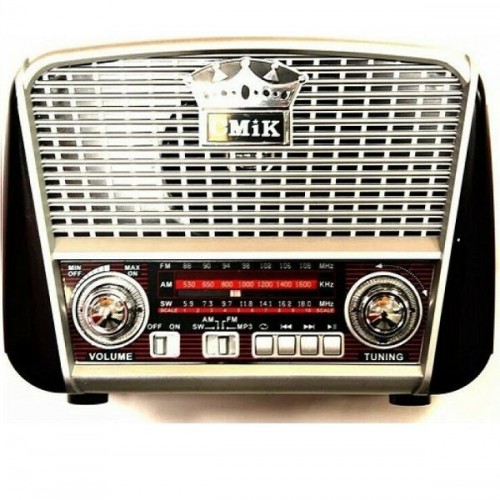 Ραδιόφωνο Ηλιακό Retro Επιτραπέζιο με USB Καφέ Cmik MK-455UC-BT