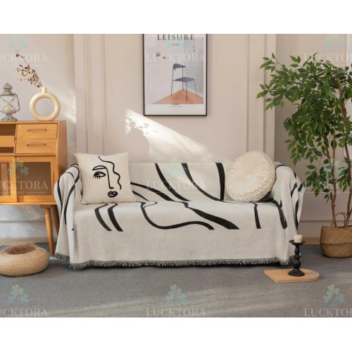 C8-ΡΙΧΤΑΡΙ CHENILLE-180X180CM -12 Μαύρο