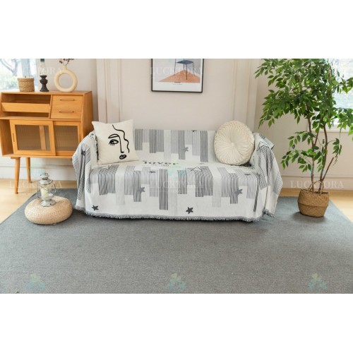 C9-ΡΙΧΤΑΡΙ CHENILLE-180X180CM -11 ΓΚΡΙ