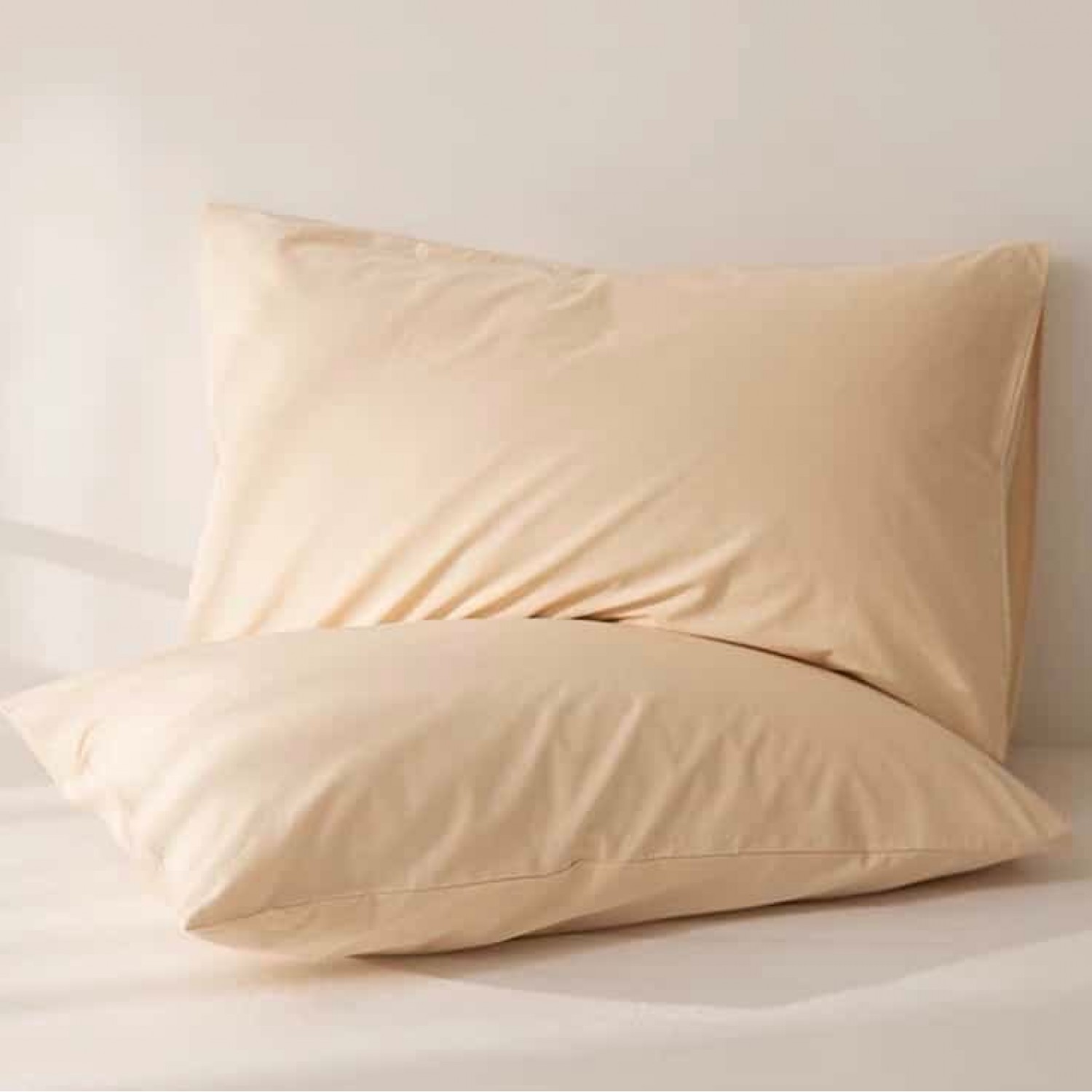 Μαξιλαροθήκες ύπνου Ζευγάρι-52x72+15CM-Ανοιχτό Μπεζ