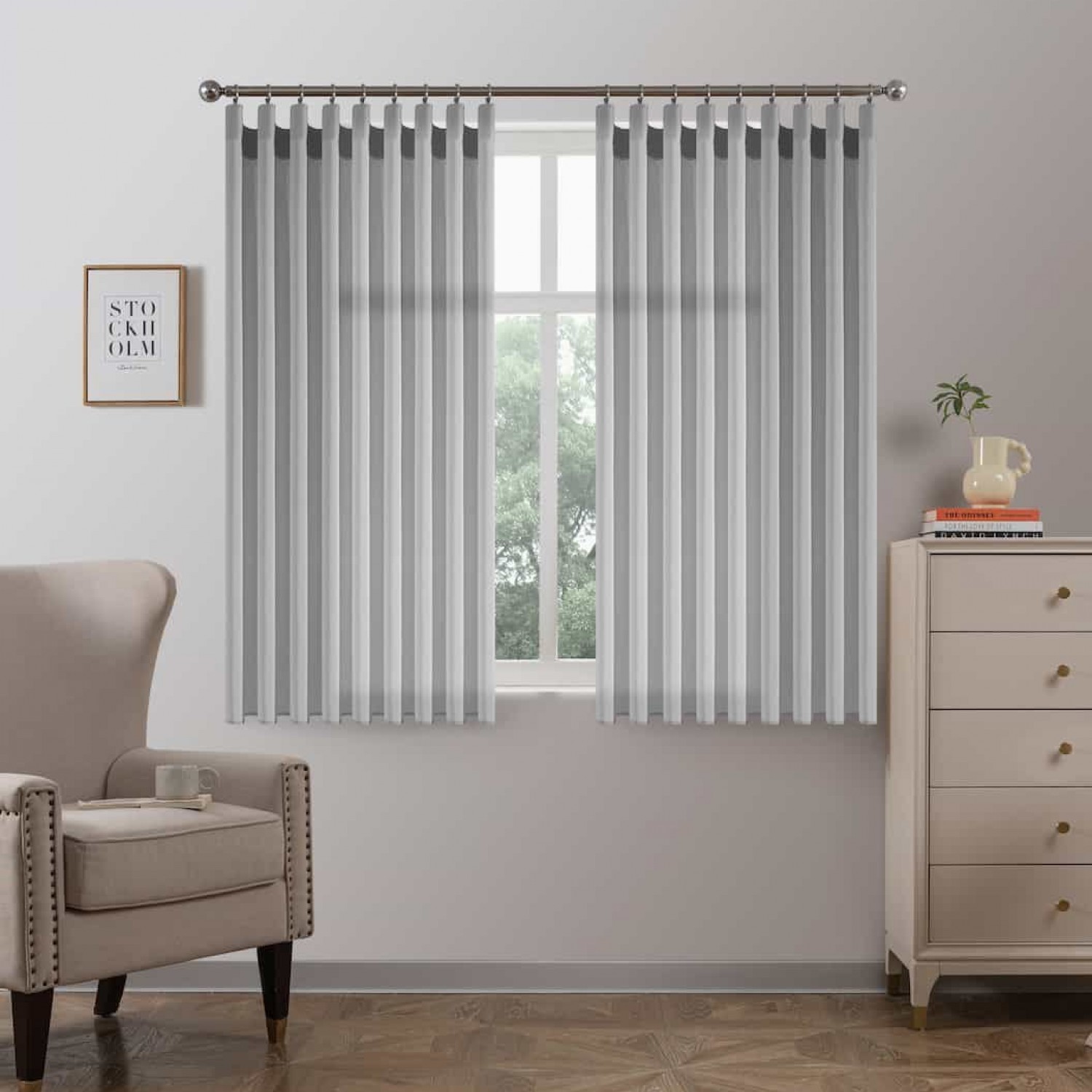 K6030-3 Γκρί- Με Τρέσα -200x150CΜ