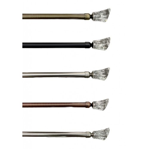 Κουρτινόξυλο Φ19mm Μονό 120-210cm - SJSB ΑΣΗΜΙ