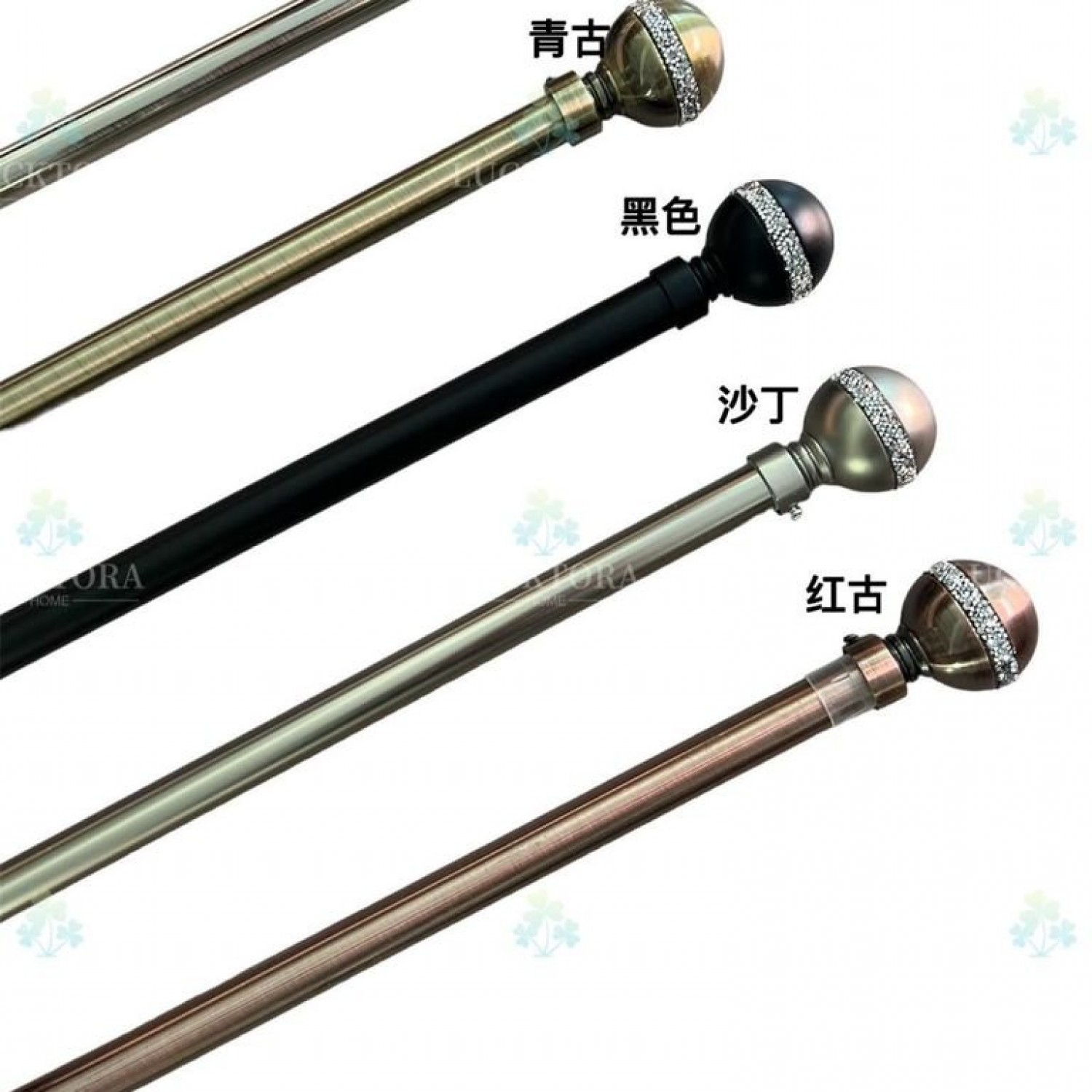 Κουρτινόξυλο Φ28mm Μονό 120-210cm - YQSZ ΜΠΡΟΝΖΕ