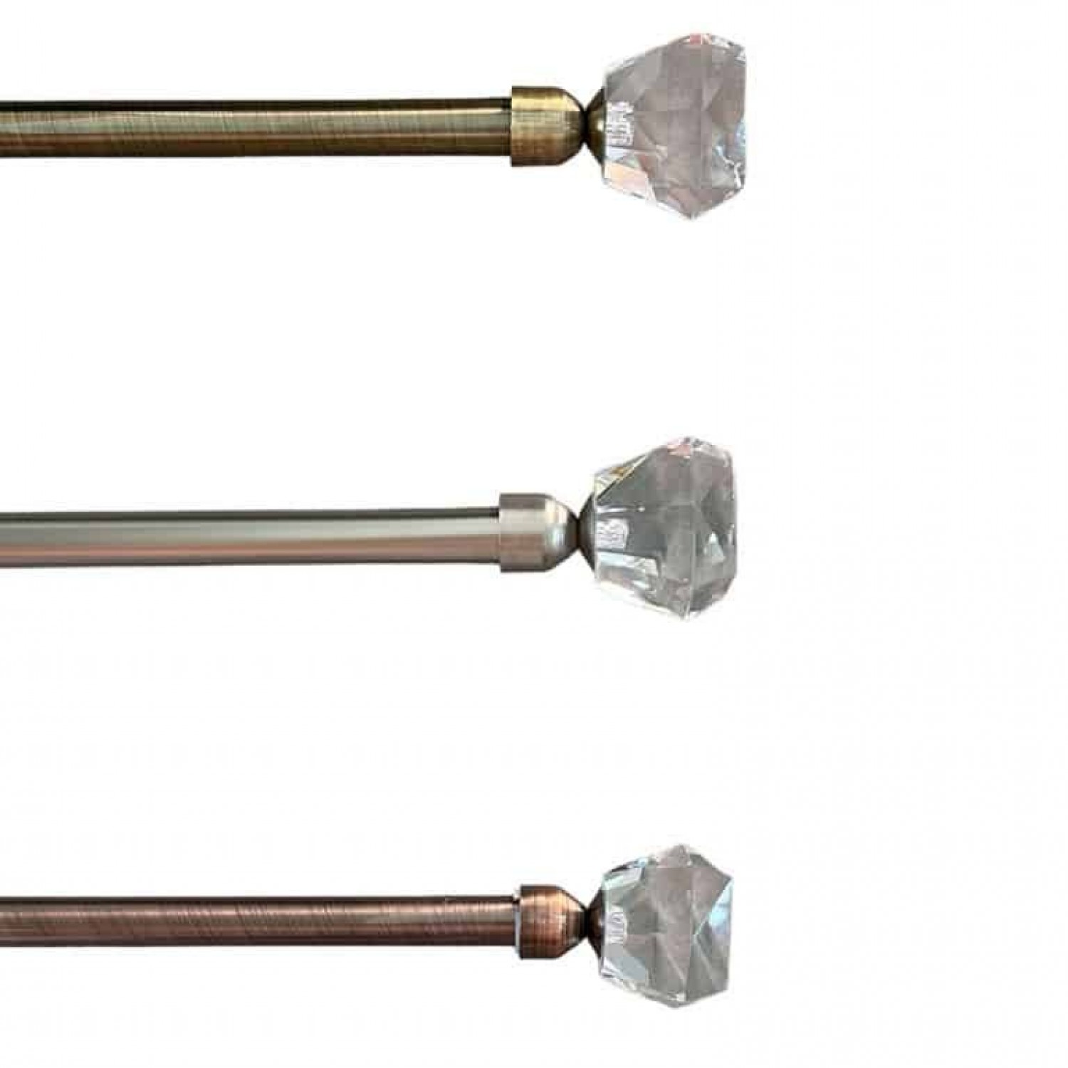 Κουρτινόξυλο Φ19mm Μονό 120-210cm - ZSQ ΜΠΡΟΝΖΕ