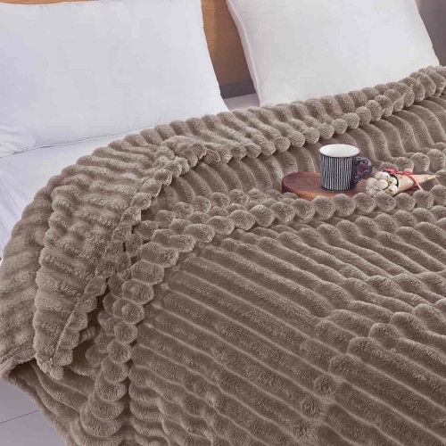 Κουβέρτα Fleece-Ριγέ -8 160X220CM