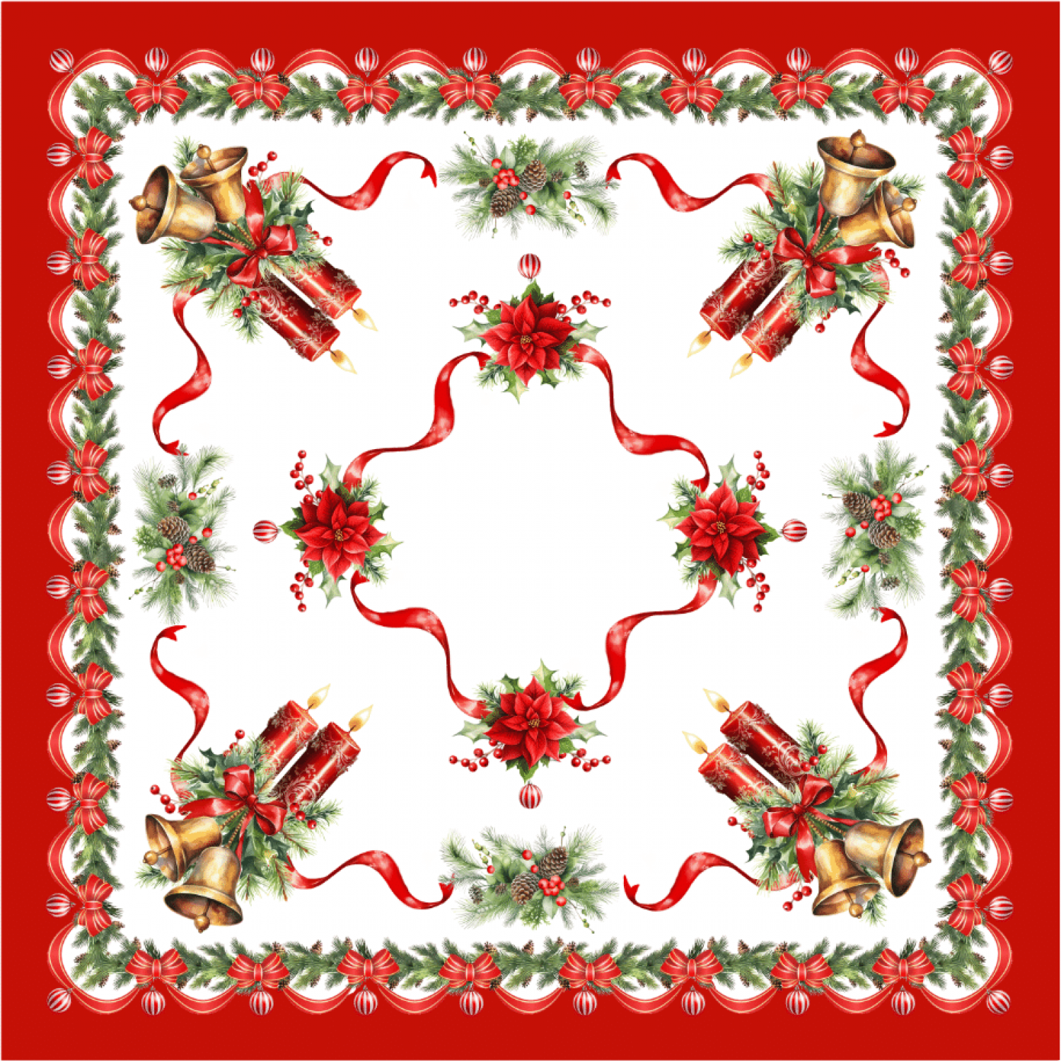 Χριστουγεννιάτικα Τραπεζομάντηλα -5 140X140CM