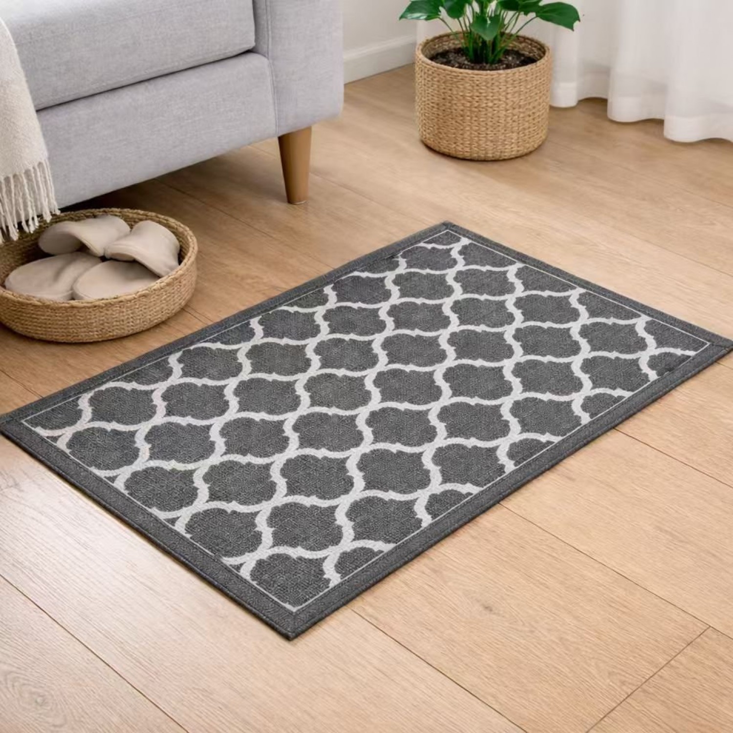 Πατάκι Ζακάρ DL - Γκρί Σκούρο 60X150CM