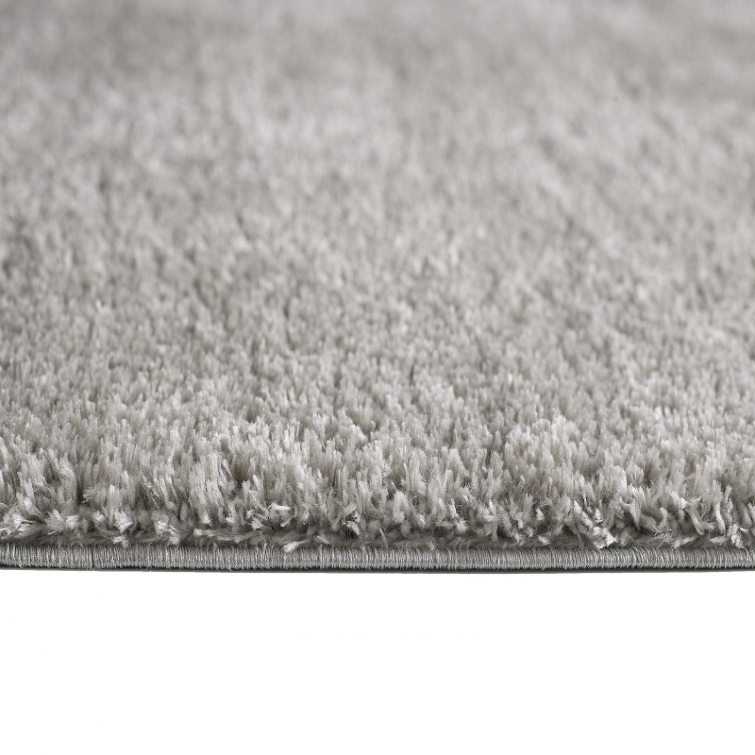 Στρογγυλά Χαλιά Shaggy Soft silver