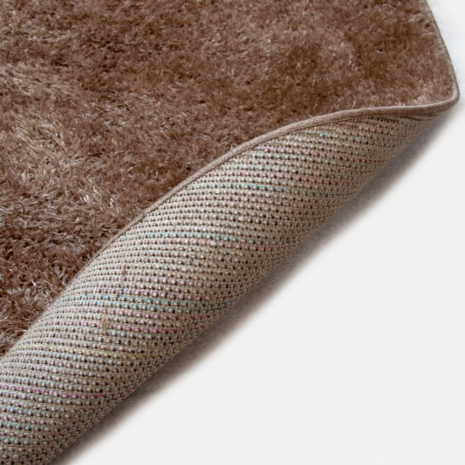 Στρογγυλά Χαλιά Shaggy Soft camel