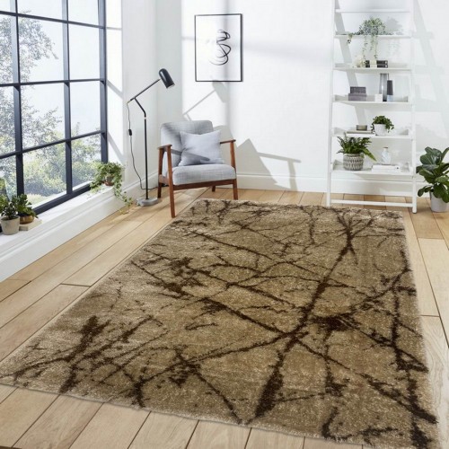 Χαλιά Shaggy soft JS 531 camel brown